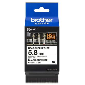 Gaines thermorétractable d'origines Brother HSE211 - noire, blanche