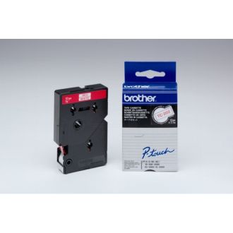 Ruban cassette d'origine Brother TC202 - rouge, blanc