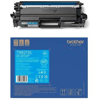 Toner d'origine Brother TN821XLC - cyan