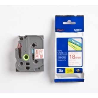 Ruban cassette d'origine Brother TZE242 - rouge, blanc