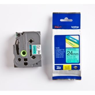 Ruban cassette d'origine Brother TZE751 - noir, vert
