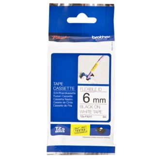 Ruban cassette d'origine Brother TZEFX211 - noir, blanc