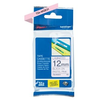 Ruban cassette d'origine Brother TZEMQE31 - noir, rose