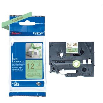 Ruban cassette d'origine Brother TZERM34 - vert, or