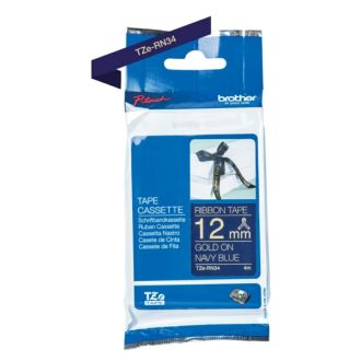 Ruban cassette d'origine Brother TZERN34 - bleu, or