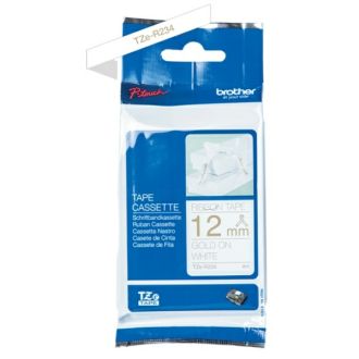 Ruban cassette d'origine Brother TZER234 - blanc, or