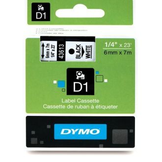 Ruban cassette d'origine Dymo 43613 / S0720780 - noir, blanc