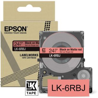 Ruban cassette d'origine Epson C53S672073 / LK-6RBJ - noir, rouge