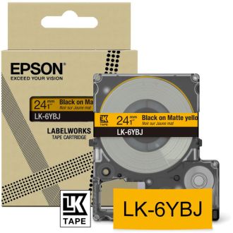Ruban cassette d'origine Epson C53S672076 / LK-6YBJ - noir, jaune