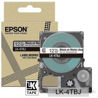 Ruban cassette d'origine Epson C53S672065 / LK-4TBJ - noir, transparent