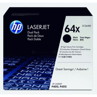 Toner d'origine HP CC364XD / 64XD - noir - pack de 2