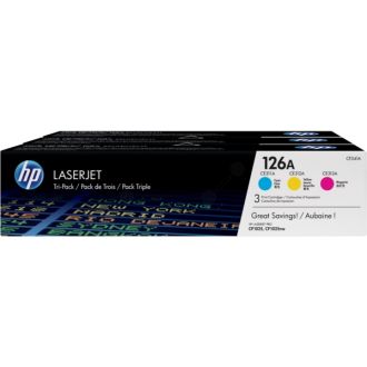 Consommable d'origine HP CF341A / 126A - multipack 3 couleurs : cyan, magenta, jaune