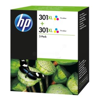 Cartouche d'origine HP D8J46AE / 301XL - multicouleur - pack de 2