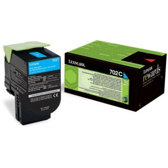 Toner d'origine Lexmark 70C20C0 / 702C - cyan