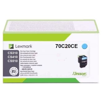 Toner d'origine Lexmark 70C20CE / 702C - cyan