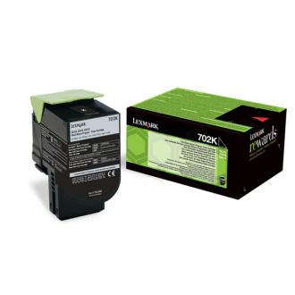 Toner d'origine Lexmark 70C20K0 / 702K - noir