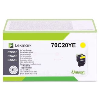 Toner d'origine Lexmark 70C20YE / 702Y - jaune