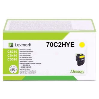 Toner d'origine Lexmark 70C2HYE / 702HY - jaune