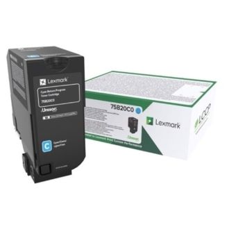Toner d'origine Lexmark 75B20C0 - cyan