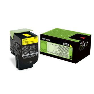 Toner d'origine Lexmark 80C20YE / 802YE - jaune