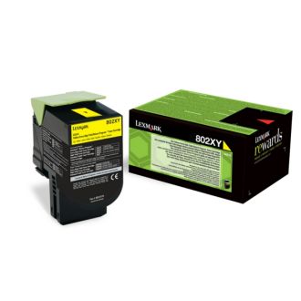 Toner d'origine Lexmark 80C2XY0 / 802XY - jaune