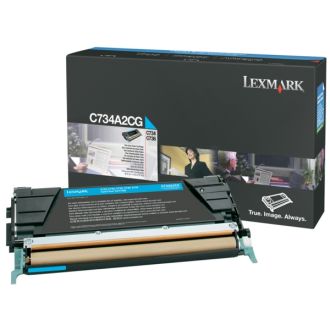 Toner d'origine Lexmark C734A1CG - cyan