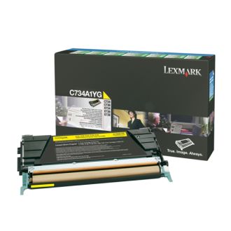 Toner d'origine Lexmark C734A1YG - jaune