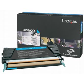 Toner d'origine Lexmark C734A2CG - cyan
