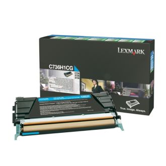 Toner d'origine Lexmark C736H1CG - cyan