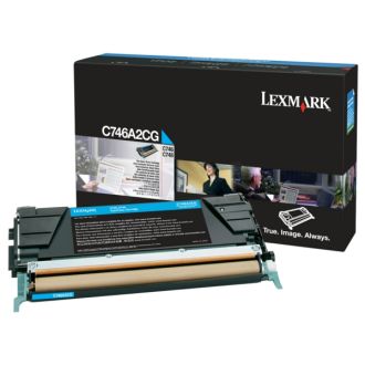 Toner d'origine Lexmark C746A2CG - cyan