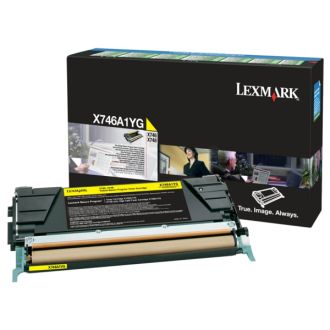 Toner d'origine Lexmark X746A1YG - jaune