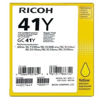 Cartouche d'origine Ricoh 405764 / GC-41 Y - jaune