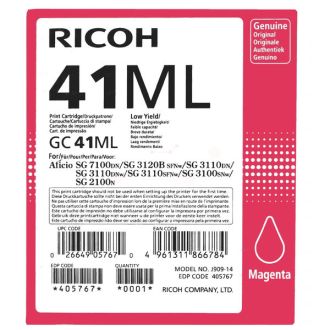 Cartouche d'origine Ricoh 405767 / GC-41 ML - magenta