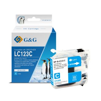 Cartouche haut de gamme compatible Brother LC123C - cyan