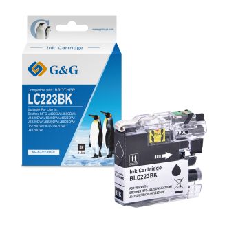 Cartouche haut de gamme compatible Brother LC223BK - noire