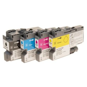 Cartouches hauts de gamme compatibles Brother LC3233BK - multipack 4 couleurs : noire, cyan, magenta, jaune
