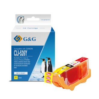 Cartouche haut de gamme compatible Canon 4543B001 / CLI-526 Y - jaune