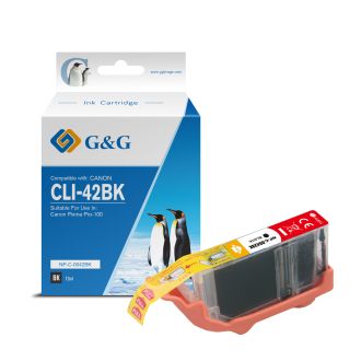 Cartouche haut de gamme compatible Canon 6384B001 / CLI-42 BK - noire