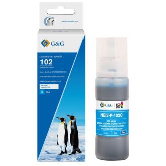 Bouteille d'encre haut de gamme compatible Epson C13T03R240 / 102 - cyan
