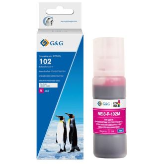 Bouteille d'encre haut de gamme compatible Epson C13T03R340 / 102 - magenta