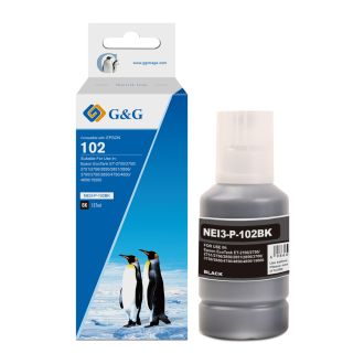 Bouteille d'encre haut de gamme compatible Epson C13T03R140 / 102 - noire