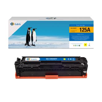 Toner haut de gamme compatible HP CB542A / 125A - jaune