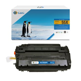 Toner haut de gamme compatible HP CE255X / 55X - noir