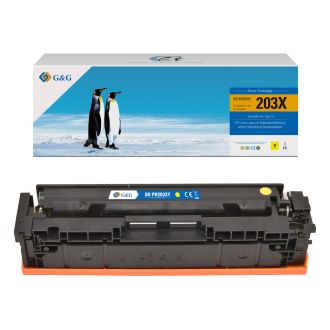 Toner haut de gamme compatible HP CF542X / 203X - jaune