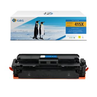 Toner haut de gamme compatible HP W2032XC / 415X - jaune