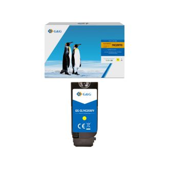 Toner haut de gamme compatible Lexmark 74C2HY0 - jaune