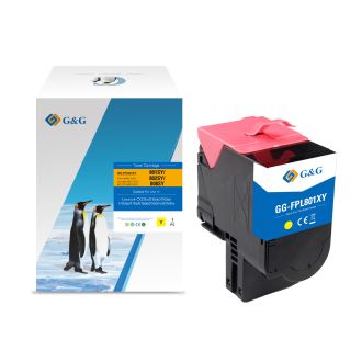 Toner haut de gamme compatible Lexmark 80C2SYE / 802SY - jaune